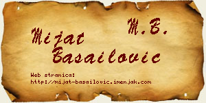 Mijat Basailović vizit kartica